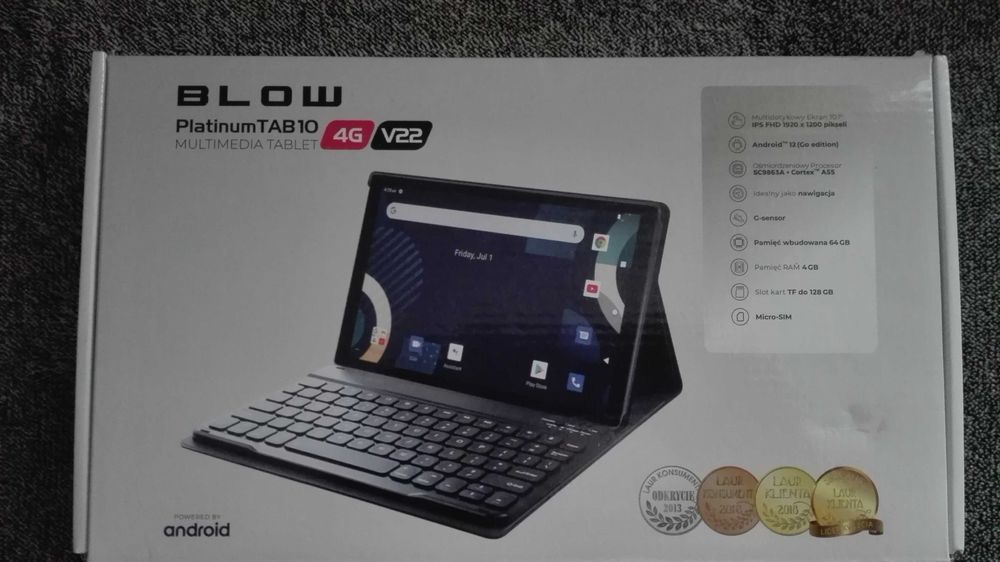 Tablet BLOW Platinum TAB 10, 4/64GB, 10,1" FHD, LTE, GPS. Gwarancja.