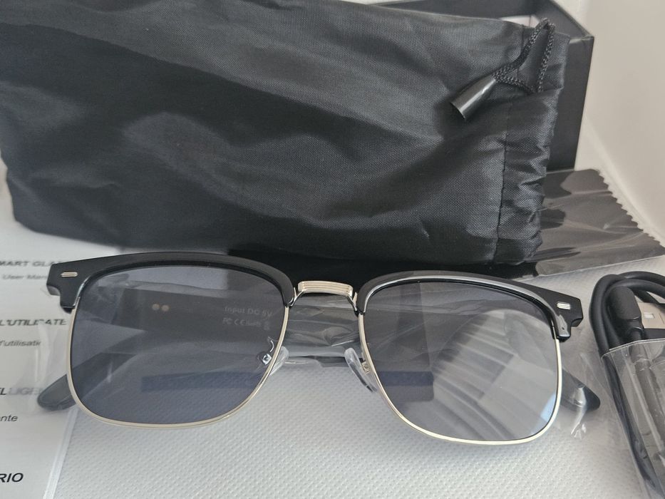 Inteligentne okulary Bluetooth E13 – głośniki, mikrofon, UV, nowe
