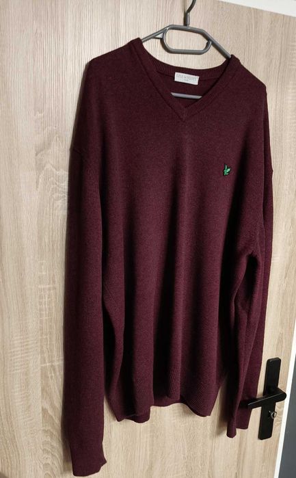 Sweter Lyle and Scott Lyle & Scott bordowy burgundowy