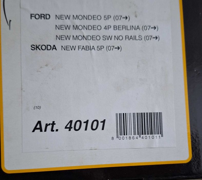 Bagażnik dachowy, belki bazowe, Ford Mondeo MK IV kombi, Skoda Fabia