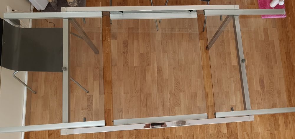Mesa vidro extensível
