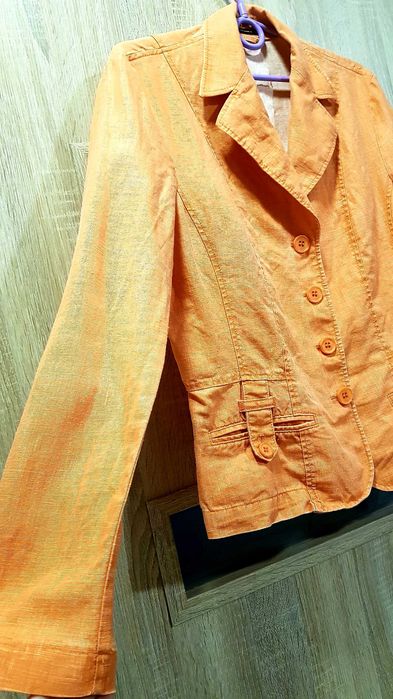 Lniany Żakiet Pomarańczowy Monari rozm. L