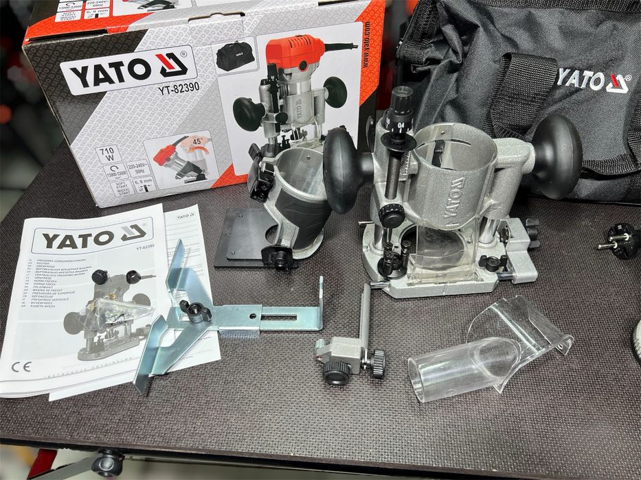 Кромочный фрезер YATO YT-82390 с набором платформ