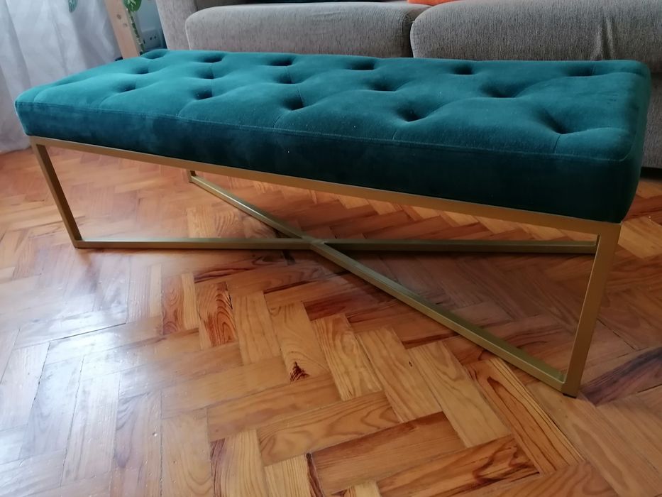 Banqueta veludo verde