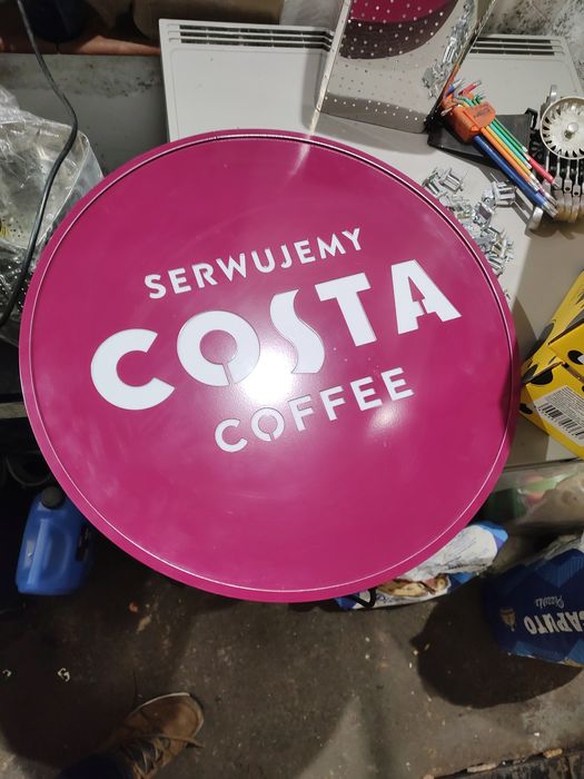 Plafon reklama szyld costa caffe kawa kaseton