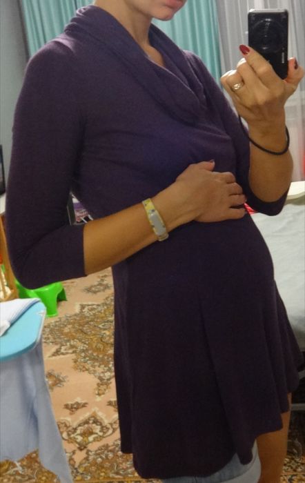 Красивая кофта туника для беременных с горловиной 46 48 M L