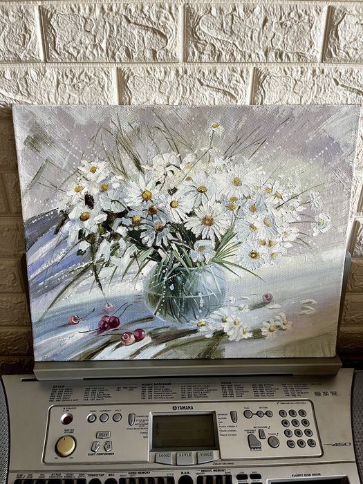 Картина. Холст, масло. Ромашки і бузок 50*40. Осінь 50*60.