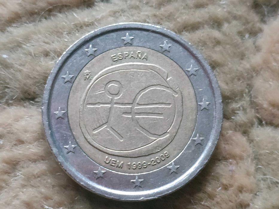 moeda de 2 euros espanhola rara