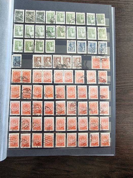 Klaser ze znaczkami Rosja carska i ZSRR