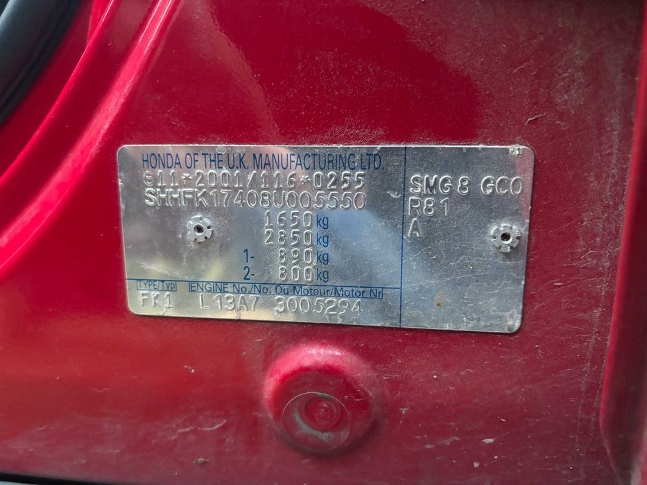 Honda Civic UFO 2008r R81  drzwi maglownica skrzynia ABS