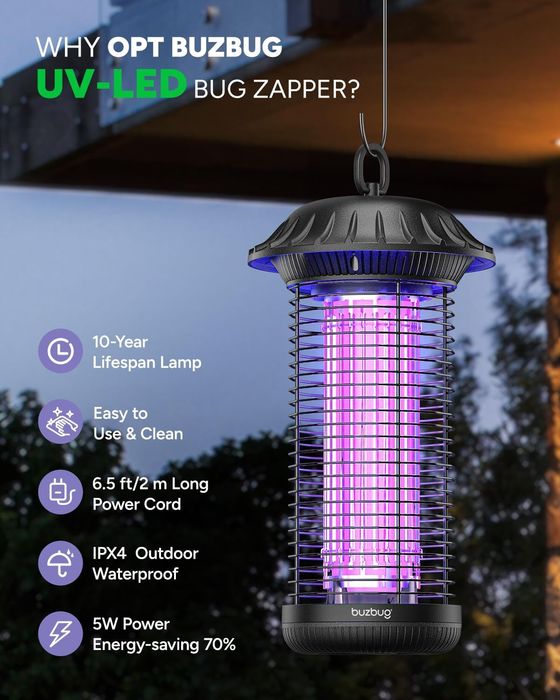 Buzbug Wydajna elektryczna pułapka na owady 5 W