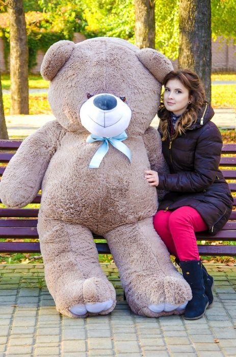 Великий плюшевий ведмедик Ветлі 200см. Двометровий плюшевий ведмідь.