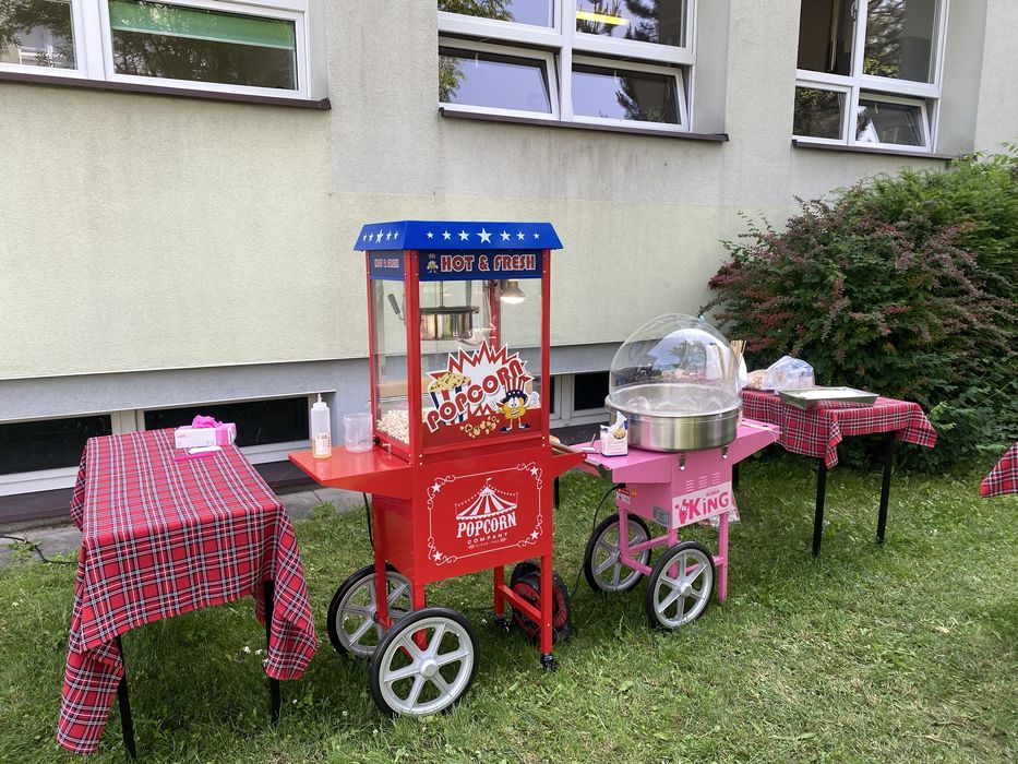 Wynajmem dmuchańca, maszynka do waty, popcornu, piana party