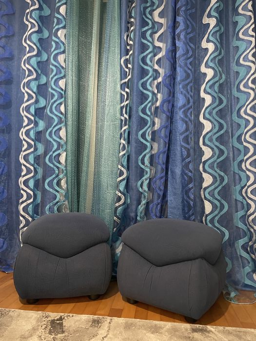 Conjunto sofa e cortinas
