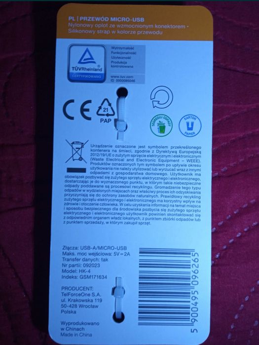 Kabel MIKRO USB Hykker