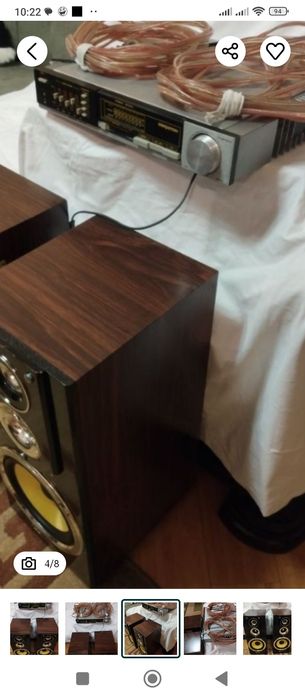 Колонки с усилителем и проводами б/у.