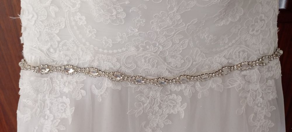 Suknia ślubna, welon i halka z kołem