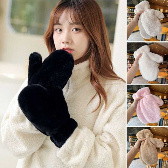 Жіночі корейські плюшеві рукавички