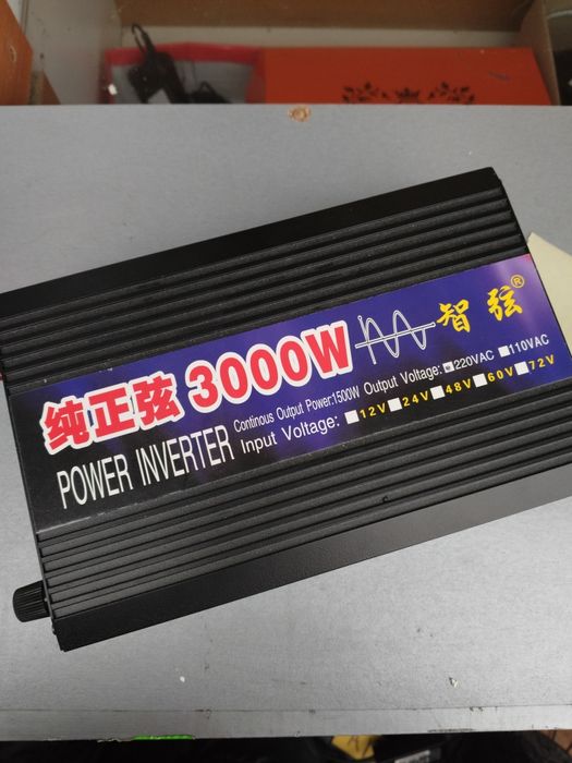 Якісний інвертор з чистою синусоїдою 3000Вт