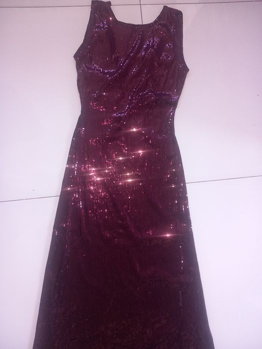 Nowa długa suknia sukienka cekinowa