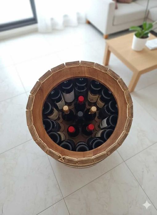 Garrafeira rústica de madeira