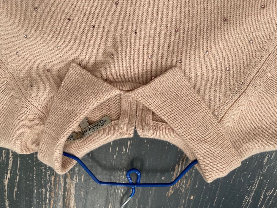 Patrizia Pepe. Свитер с коротким рукавом кашемир с джинсой