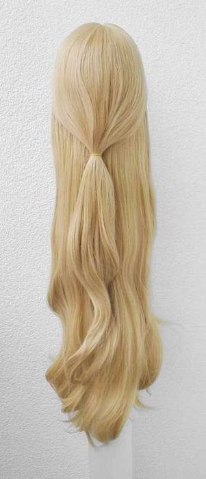 Fontaine Navia Genshin Impact Żółta blond długa peruka cosplay wig