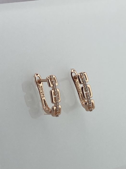 Kolczyki pozlocone 585 rose gold