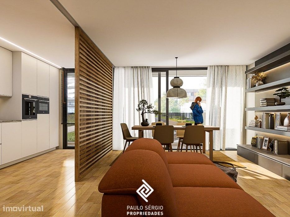 Luxuoso apartamento T1 no centro da Trofa