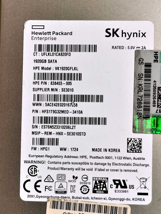 SSD 1920GB HyniX HewLett Packard Enterprise RI