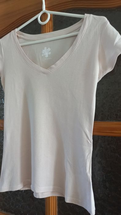 CAMAIEU koszulka/T-shirt pudrowy róż, roz. S