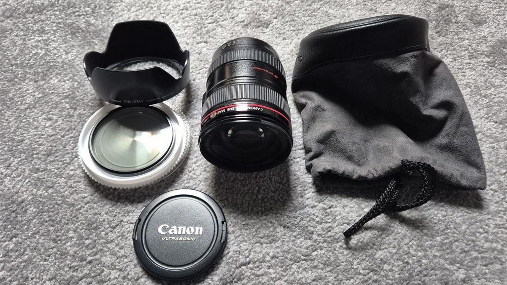 Obiektyw Canon EF 24-105 F4 USM + filtr polaryzacyjny