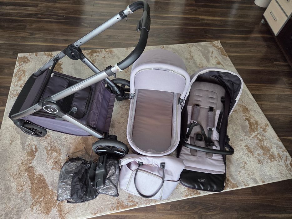 Wózek Espiro Only 2w1 gondola i spacerówka + adaptery