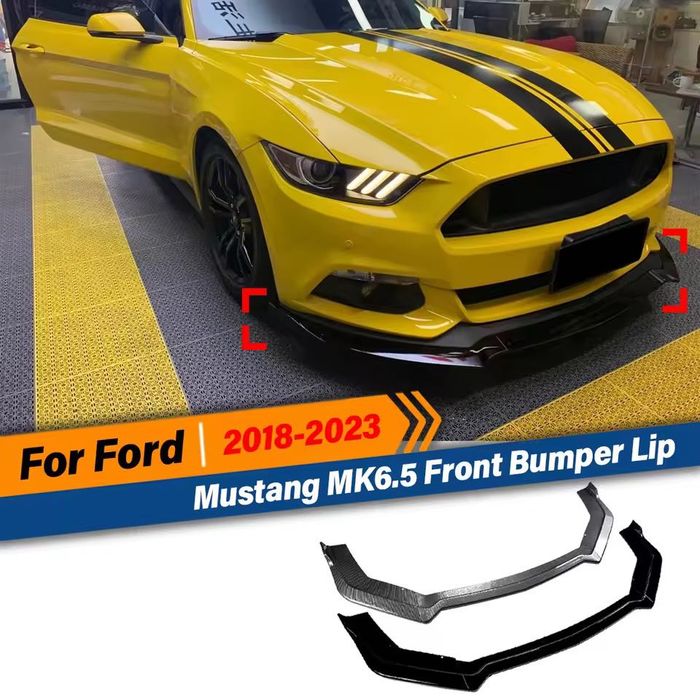 Губа на передний бампер Ford Mustang накладка на бампер сплитер мустан