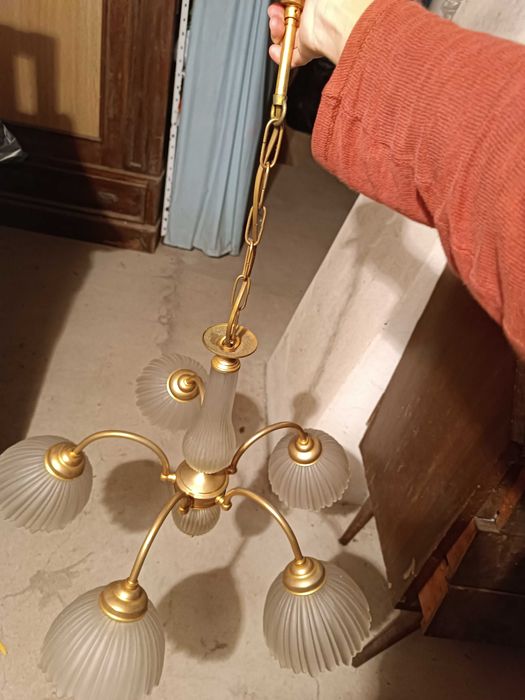 Candeeiro Teto Dourado