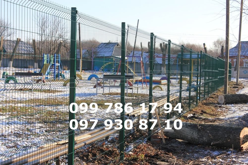 Забор з Сітки 3D , Зелений заборр, 3Д огорожа.