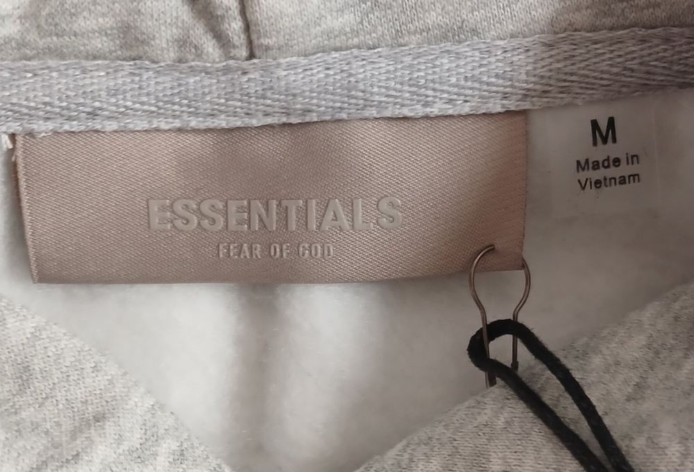 Худі essentials fear of god gray and black