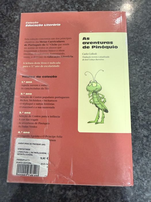 Livro “As aventuras de Pinóquio”