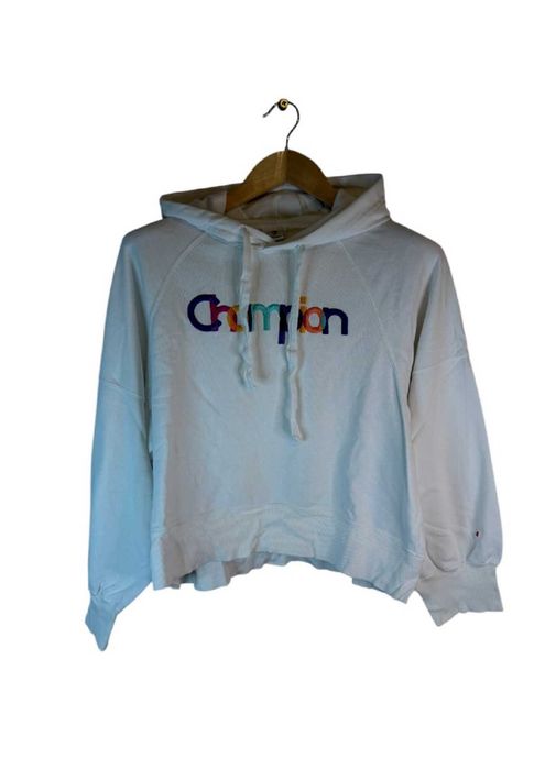 Bluza z kapturem champion biała duże logo