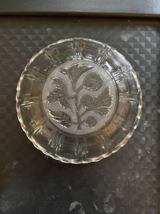 Szklane miseczki prl huta hortensja