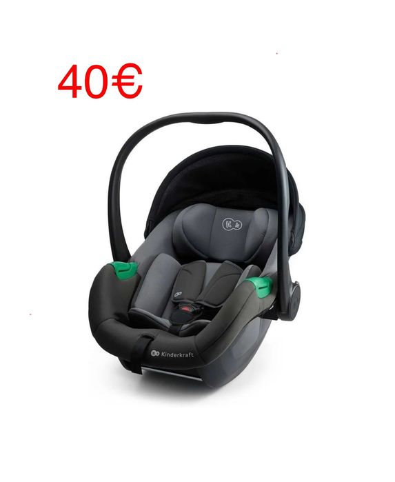 Cadeira auto KINDERKRAFT Mink PRO 2 (40-87 cm/ 0-15 meses - Cinzento)
