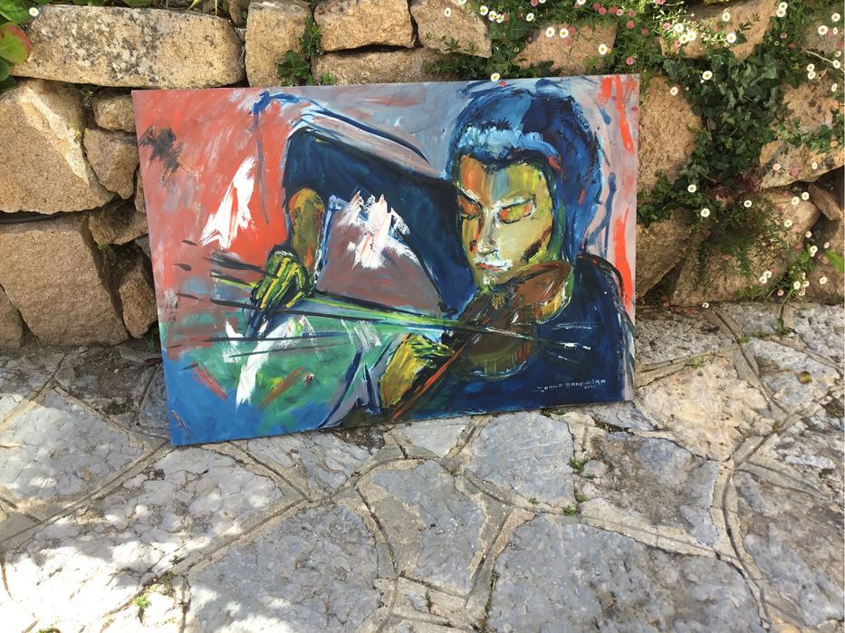 Óleo s tela "Vibrato" Jorge Bandeira