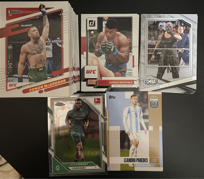 Картки Select, Prizm, Donruss, Chrome та ін. (футбол та UFC)