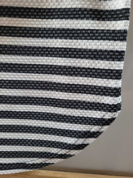 Bluzka damska 38 S/M krótki rękaw paski biały czarny lato