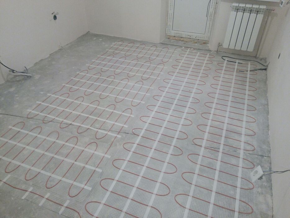 Теплый пол под плитку, ламинат, кабель, мат. Електро Тепла підлога