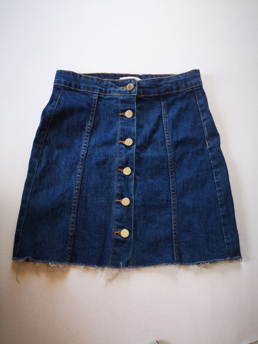 Синя джинсова юбка