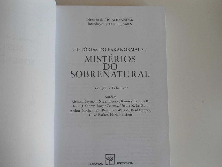 Histórias do Paranormal I e II  - vários autores