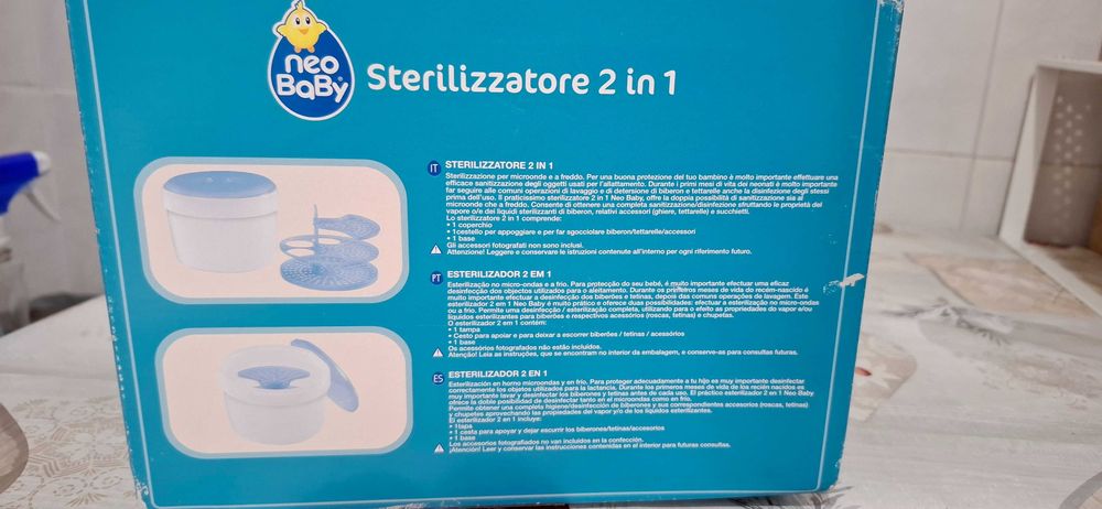 Esterilizador  biberão e tetinas novo em caixa