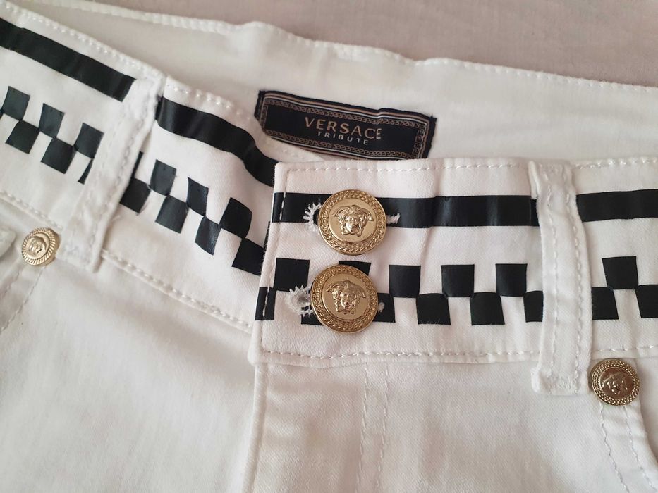 NOWE spodnie jeansowe Versace jeansy damskie 30 meduza grecka sztos
