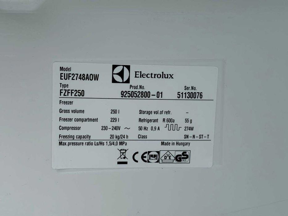 Морозильна камера б/в нова модель Electrolux 185/60/60 Білий No Frost #07963